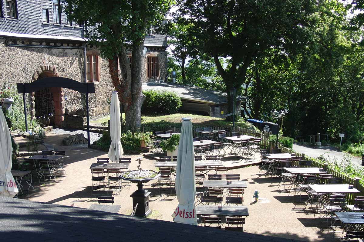 Burg Gleiberg - Albertusklause Biergarten