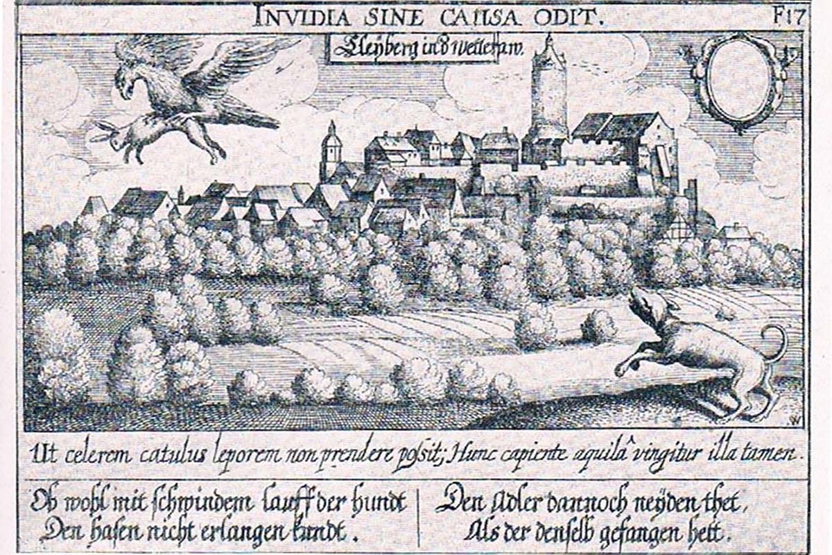 Ansicht Burg Gleiberg 1627