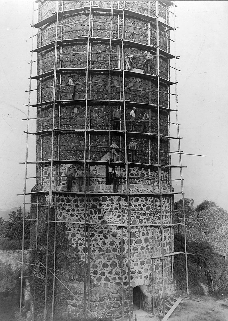 Burg Gleiberg - Turmaufbau