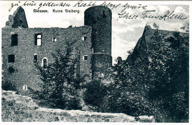 Postkarte Burg Gleiberg 1928