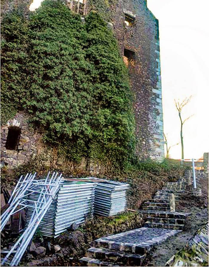 Burg-Gleiberg - Sanierung des Mauerwerks der Oberburg
